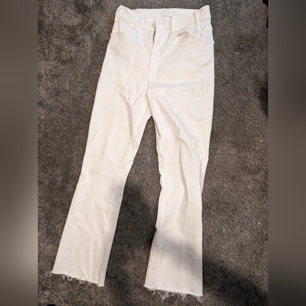 Mother ankle fray jeans